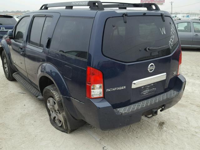 5N1AR18W56C608267 - 2006 NISSAN PATHFINDER BLUE photo 3