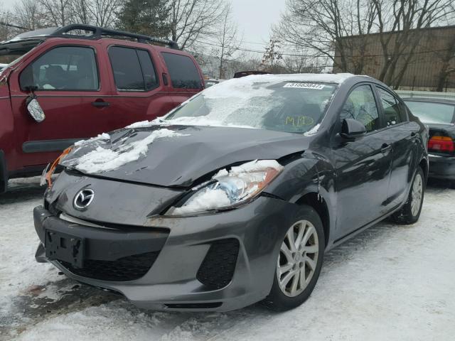 JM1BL1V82C1663427 - 2012 MAZDA 3 I GRAY photo 2