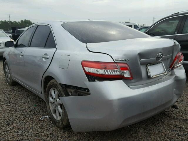 4T4BF3EKXBR158779 - 2011 TOYOTA CAMRY BASE SILVER photo 3