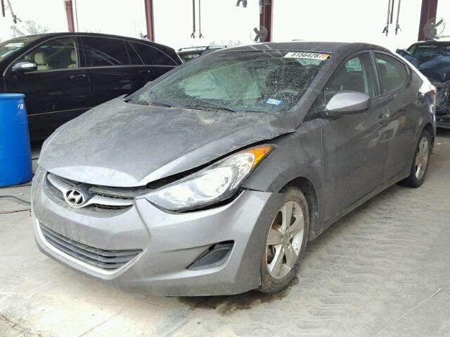 5NPDH4AE9DH360145 - 2013 HYUNDAI ELANTRA GL GRAY photo 2