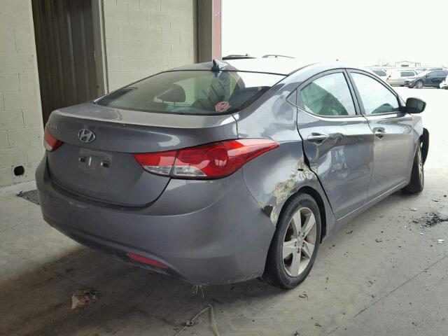 5NPDH4AE9DH360145 - 2013 HYUNDAI ELANTRA GL GRAY photo 4