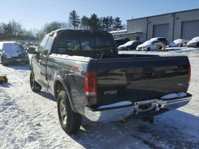 2FTRX18L42CA45350 - 2002 FORD F150 BLACK photo 3