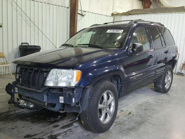 1J4GW58J74C151262 - 2004 JEEP GRAND CHER BLUE photo 2