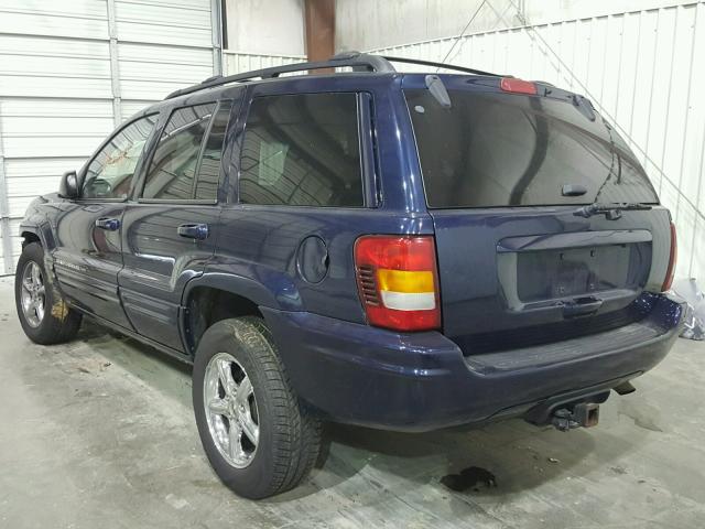 1J4GW58J74C151262 - 2004 JEEP GRAND CHER BLUE photo 3