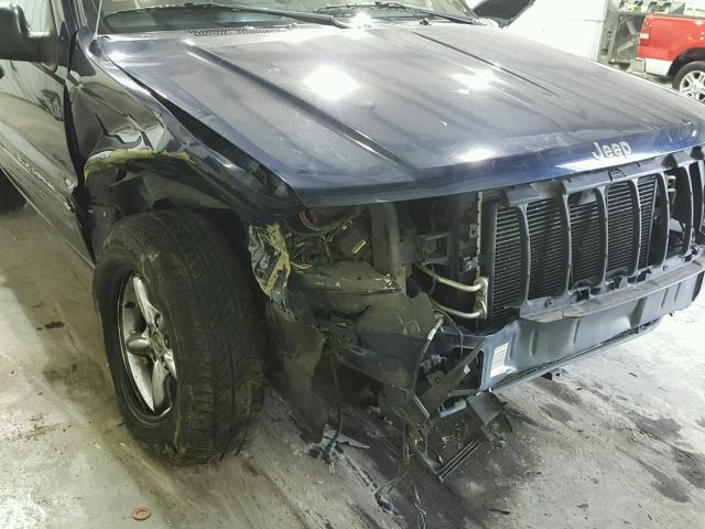 1J4GW58J74C151262 - 2004 JEEP GRAND CHER BLUE photo 9