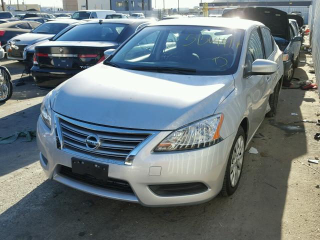 3N1AB7AP1EL626818 - 2014 NISSAN SENTRA S SILVER photo 2