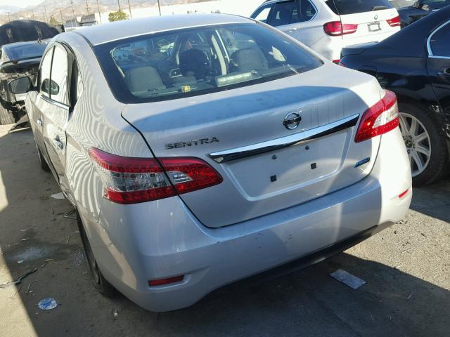 3N1AB7AP1EL626818 - 2014 NISSAN SENTRA S SILVER photo 3