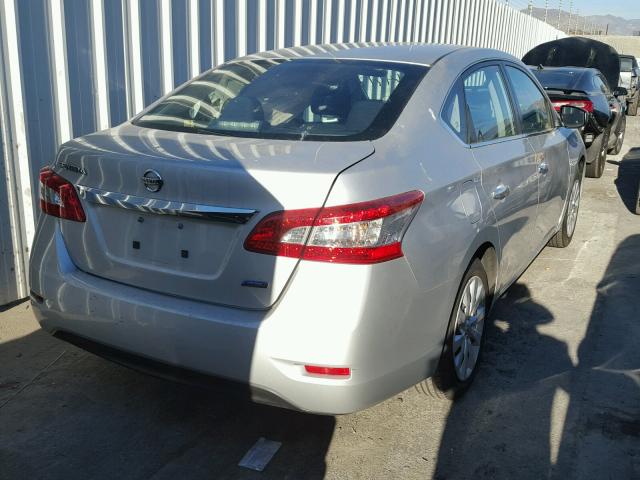 3N1AB7AP1EL626818 - 2014 NISSAN SENTRA S SILVER photo 4