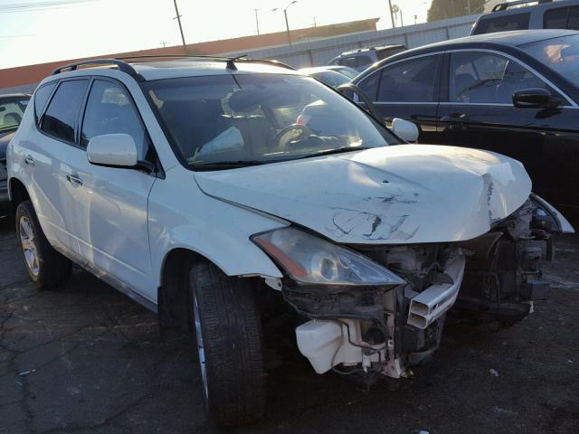 JN8AZ08T65W326189 - 2005 NISSAN MURANO SL WHITE photo 1