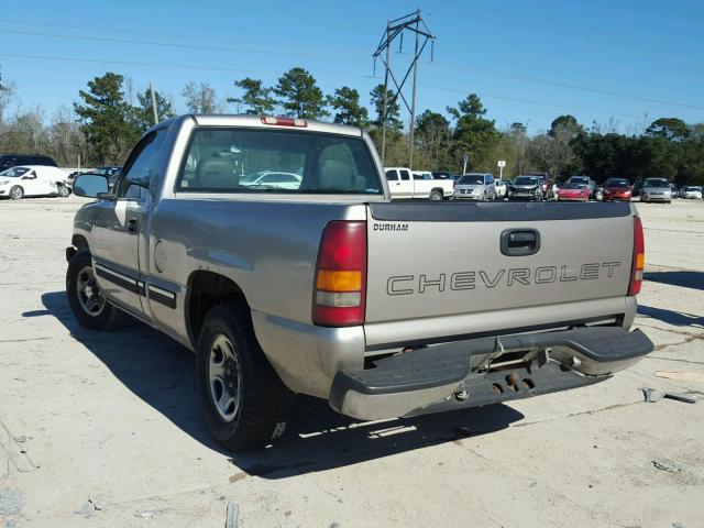 1GCEC14W21Z113074 - 2001 CHEVROLET SILVERADO TAN photo 3