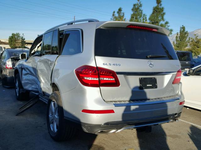 4JGDF6EE1HA903296 - 2017 MERCEDES-BENZ GLS 450 4M SILVER photo 3