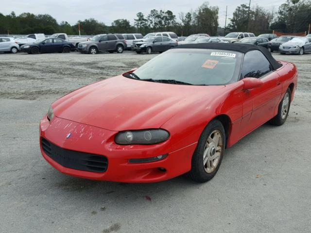 2G1FP32K312124584 - 2001 CHEVROLET CAMARO RED photo 2