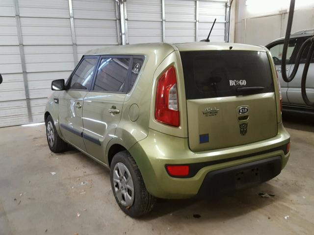 KNDJT2A51C7425658 - 2012 KIA SOUL GREEN photo 3