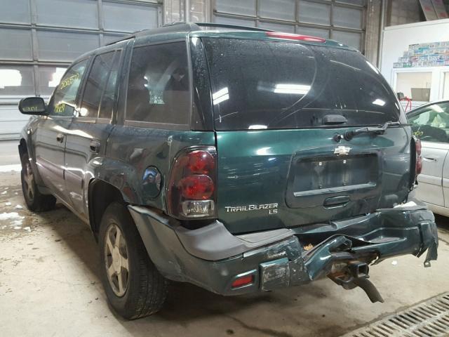 1GNDT13SX52157145 - 2005 CHEVROLET TRAILBLAZE GREEN photo 3