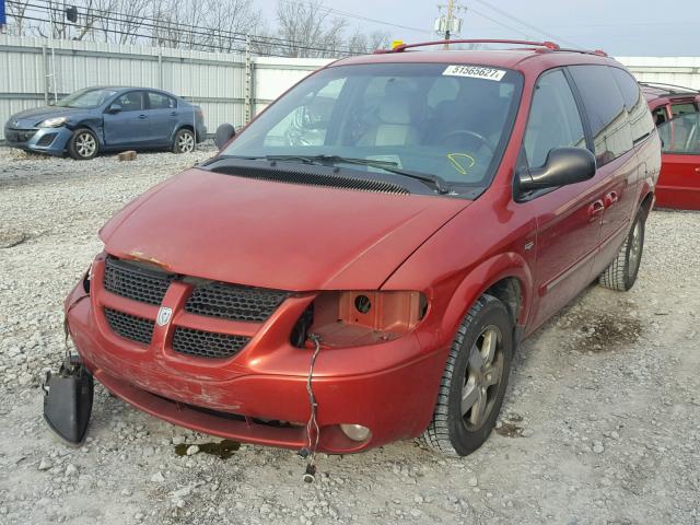 2D4GP44L64R530798 - 2004 DODGE GRAND CARA MAROON photo 2