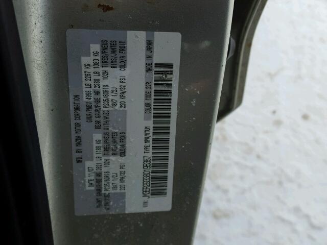 JM3ER293380195387 - 2008 MAZDA CX-7 SILVER photo 10