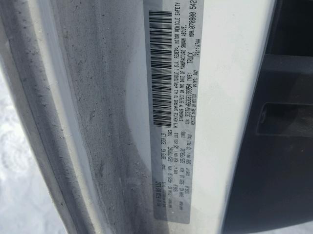 3C6TRVAG3GE136854 - 2016 RAM PROMASTER WHITE photo 10