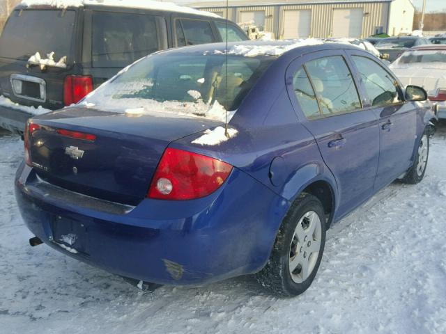 1G1AL55F577222615 - 2007 CHEVROLET COBALT LT BLUE photo 4