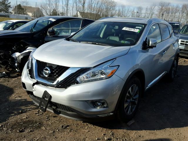 5N1AZ2MH0HN158838 - 2017 NISSAN MURANO S SILVER photo 2