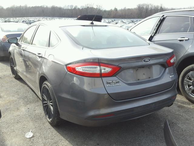 3FA6P0HD8ER251861 - 2014 FORD FUSION SE GRAY photo 3