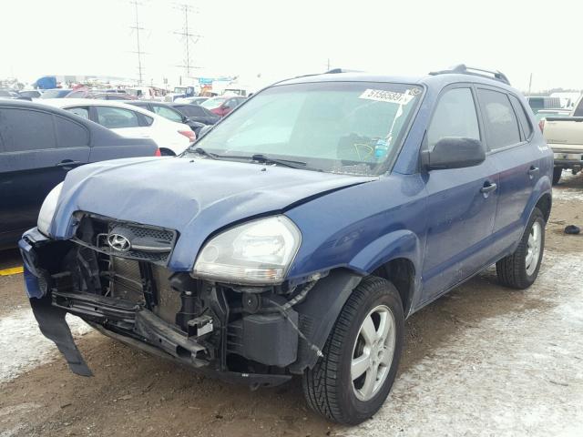 KM8JM12B38U709390 - 2008 HYUNDAI TUCSON GLS BLUE photo 2