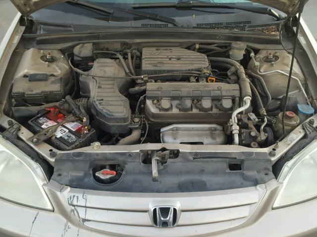 JHMES16552S000297 - 2002 HONDA CIVIC LX GRAY photo 7