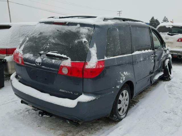 5TDZK23C88S191274 - 2008 TOYOTA SIENNA CE BLUE photo 4