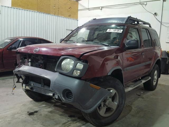 5N1ED28T84C660968 - 2004 NISSAN XTERRA XE MAROON photo 2