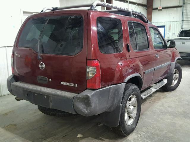 5N1ED28T84C660968 - 2004 NISSAN XTERRA XE MAROON photo 4