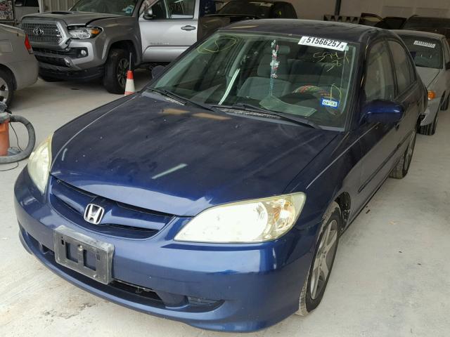 2HGES26894H594387 - 2004 HONDA CIVIC EX BLUE photo 2