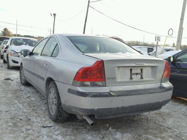 YV1RS61T232255779 - 2003 VOLVO S60 SILVER photo 3