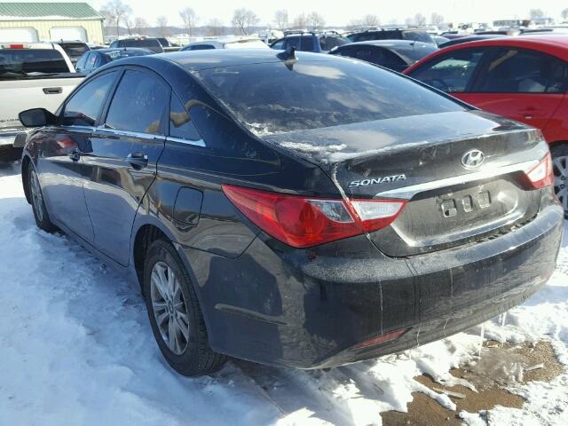 5NPEB4AC9BH238743 - 2011 HYUNDAI SONATA GLS BLACK photo 3