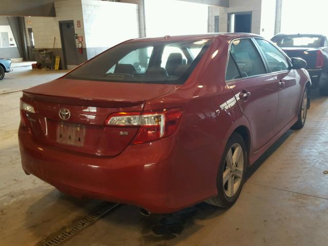 4T1BF1FK3CU509191 - 2012 TOYOTA CAMRY BASE RED photo 4