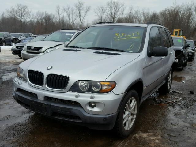 5UXFA13574LU41793 - 2004 BMW X5 3.0I SILVER photo 2