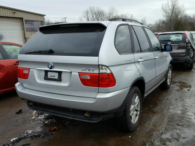 5UXFA13574LU41793 - 2004 BMW X5 3.0I SILVER photo 4