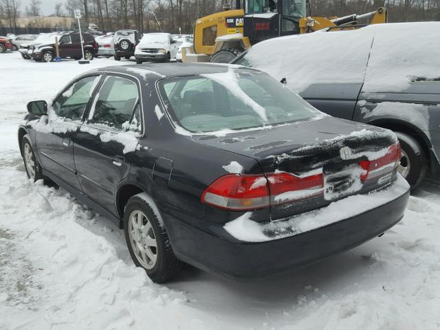 1HGCG56762A022240 - 2002 HONDA ACCORD SE BLACK photo 3