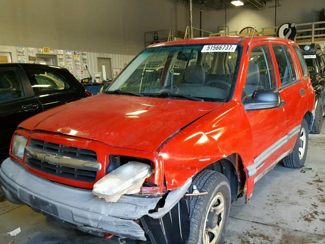 2CNBJ13C3X6903564 - 1999 CHEVROLET TRACKER RED photo 2