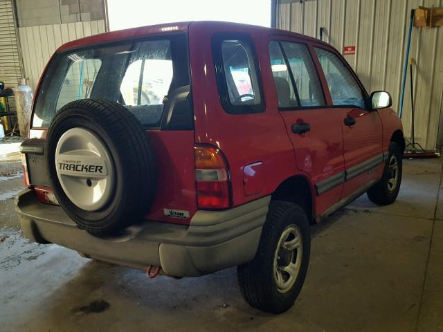 2CNBJ13C3X6903564 - 1999 CHEVROLET TRACKER RED photo 4