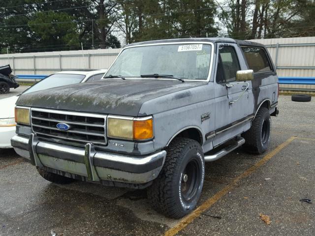 1FMEU15N6LLA61209 - 1990 FORD BRONCO U10 GRAY photo 2