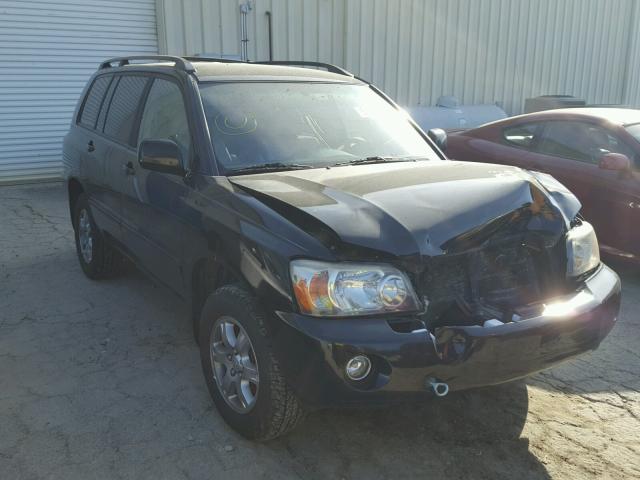 JTEGP21A340036912 - 2004 TOYOTA HIGHLANDER BLACK photo 1