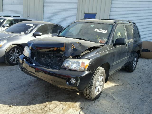 JTEGP21A340036912 - 2004 TOYOTA HIGHLANDER BLACK photo 2