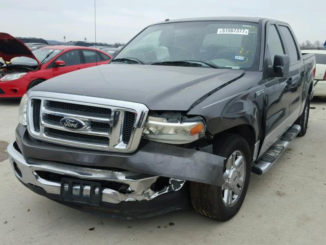 1FTRW12W47KC86706 - 2007 FORD F150 SUPER GRAY photo 2