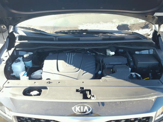 KNDMA5C15H6285576 - 2017 KIA SEDONA L BLACK photo 7