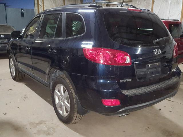 5NMSH73E89H236622 - 2009 HYUNDAI SANTA FE S BLUE photo 3