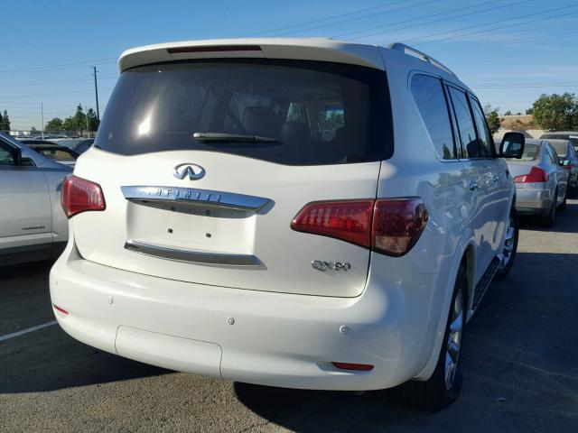 JN8AZ2NFXE9552244 - 2014 INFINITI QX80 WHITE photo 4