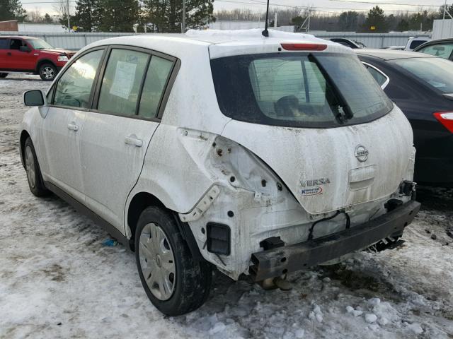 3N1BC1CP9CK292827 - 2012 NISSAN VERSA S WHITE photo 3