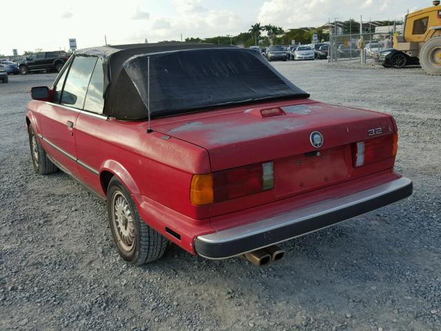 WBABB2305H1942333 - 1987 BMW 325 I AUTO RED photo 3