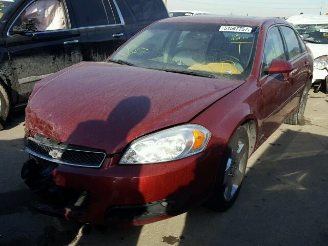 2G1WD58C979182364 - 2007 CHEVROLET IMPALA SUP RED photo 2