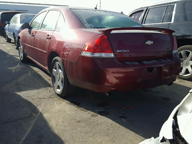 2G1WD58C979182364 - 2007 CHEVROLET IMPALA SUP RED photo 3