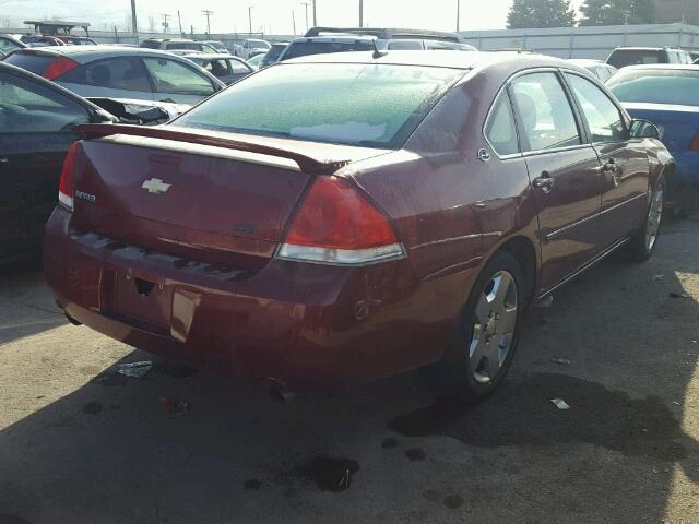 2G1WD58C979182364 - 2007 CHEVROLET IMPALA SUP RED photo 4